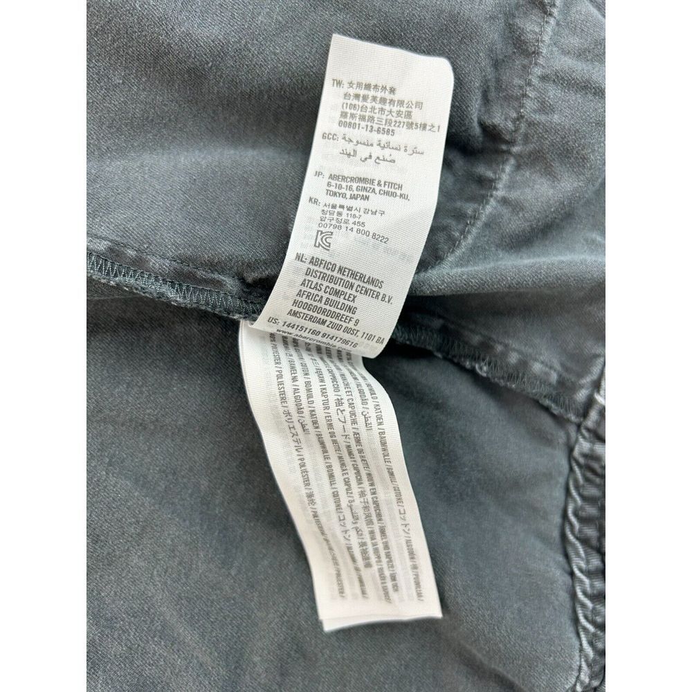 A&F Abercrombie & Fitch‎ Military Utility Hoodie Jacket Women M Gray - Picture 9 of 9